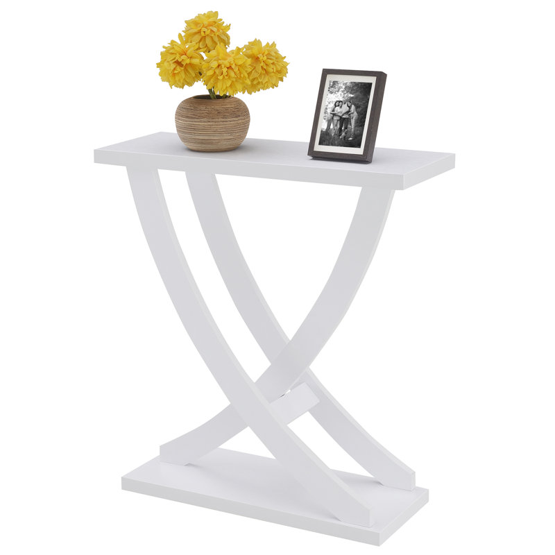 Arbri 31.25" Criss-Cross Console Table, White