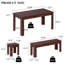 Ensemble de table de salle à manger 4 pièces, table rectangulaire 63 "avec banc et 2 chaises pour coin-repas, meubles de salle à manger