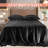 Elegant Comfort Luxurious 4-Piece Silky Satin Sheet Set, Skin And Hair Friendly, Wrinkle, Fade, Stain Resistant With Deep Pockets Fitted Sheet, Cooling Soft Satin Sheet Set-126541379-126541377