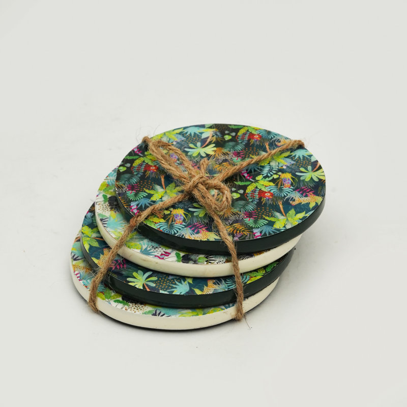 Ensemble de 4 sous-verres Jungle Bloom
