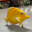 Statue poisson jaune