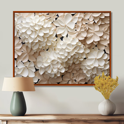 «Vintage Minimalisme Hydrangea II - Hydrangea», reproduction sur toile encadrée