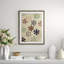 Asian Woodblock Snowflakes Framed