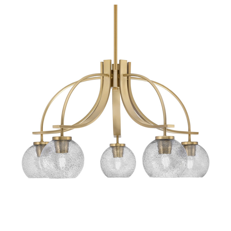 Lustre Cavella Light, Laiton New Age, H 15,5 po x l 26,75 po x P 26,75 po, 5