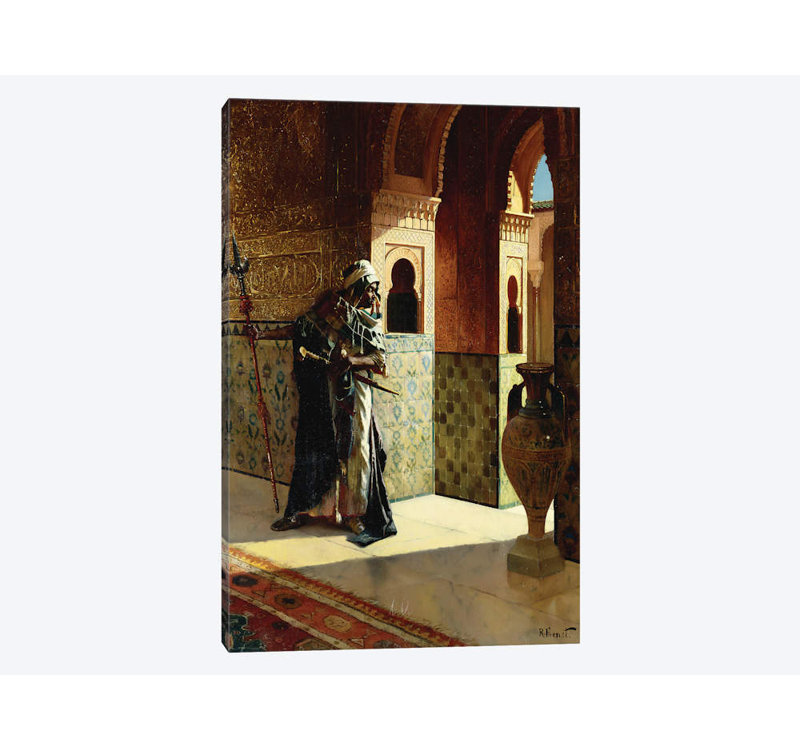 «The Moorish Guard, the Alhambra», reproduction sur toile, H 26 po x l 18 po x P 1,5 po, Pas de tapis, Toile tendue