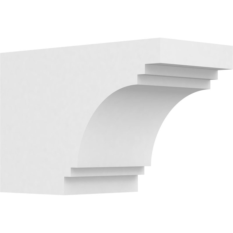 6"W x 8"H x 12"L Standard Pescadero Architectural Grade PVC Rafter Tail, 8"H x 6"W x 12"D
