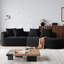 Canapé modulaire rembourré 4 places moderne, canapé incurvé en chenille de 112 pouces avec coussins décoratifs, texture douce et lisse, support en mousse haute résilience, siège spacieux sans nuage pour le cinéma-2063013636-2063013635