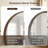 Round Wood Frame Wall Mirror – 2.5-inch Thick Frame-495606371-489116690