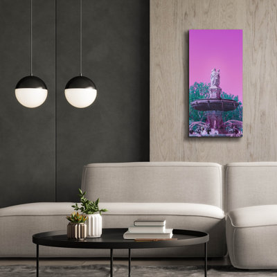 "Magenta Pop Fountain" par Life BeautifuLEE, art mural sur toile, 20 po x 40 po