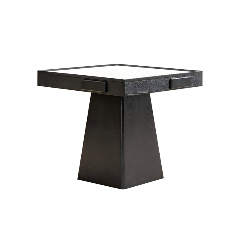 Table de poker carrée 33,07 po, Noir / blanc