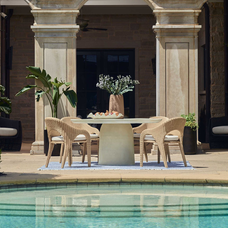  Madrone Warm White Outdoor Dining Table, White