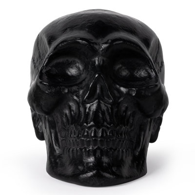Skull Decor Statue – Gothic Resin Figurine With Non-Slip Base, Halloween Decoration For Home, Office, Bar, Bookshelf, Rock & Gothic Style Collectible Gift