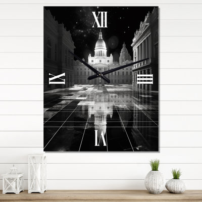 3D Cityscape London Architecture - Futuristic Architecture Wall Clock