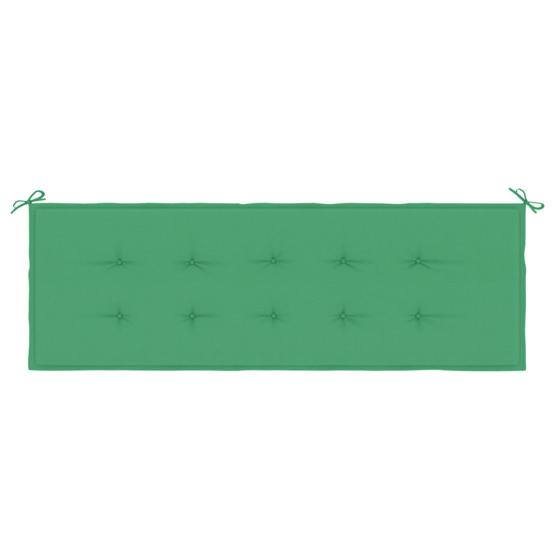 Outdoor Seat Cushion, 1.2" H x 19.7" W x 59.1" D, Green