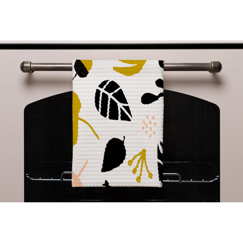 Cotton Floral Waffle Tea Towel Kitchen Towel