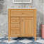 Meuble-lavabo élégant avec lavabo en céramique, charnières à fermeture en douceur, tiroir inclinable et rangement spacieux-234840955-234840956