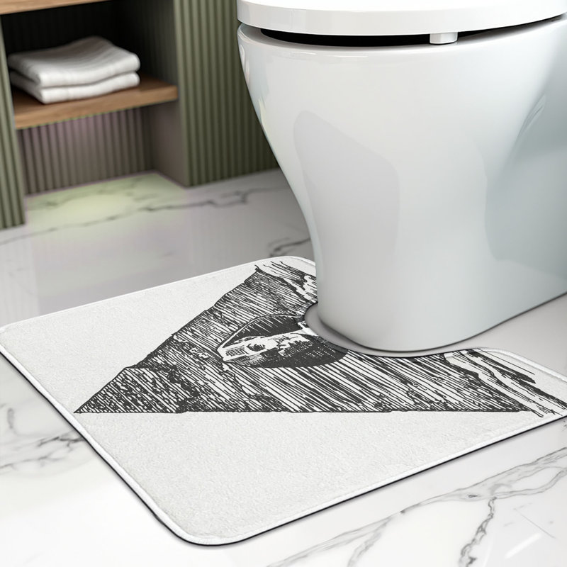 Tapis de salle de bain égyptien gris anthracite 20 po