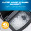 Newair 45lb. Machine à glace de comptoir Nugget avec fonction autonettoyante, réservoir d'eau rechargeable