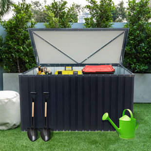High - Quality Metal Storage Box for Large - Scale Outdoor Use, Ideal for Garden and Patio Organization