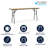 6-Foot Rectangular Wood Folding Training / Seminar Table with Smooth Clear Coated Finished Top