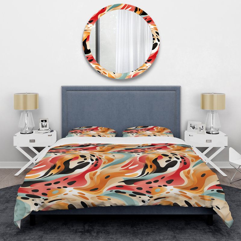 Ensemble de housse de couette Multicolor Urban Elegance, Housse de couette pour très grand lit et 2 très