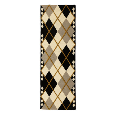 Cream Argyle Rug