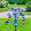 Piquet de jardin à vent à trois niveaux avec boules de verre craquelé Exhart, 14 par 48 pouces Exhart-1855279430