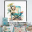 «Dog on Chair at the Beach II», reproduction sur toile-86808422-110954826