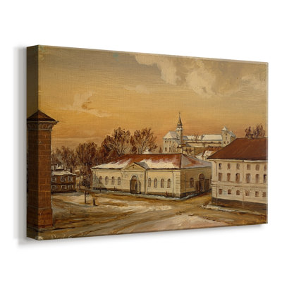 Winter Scene in a Town-Hans Gude-Gallery Wrapped Canvas-c. late 19th Century