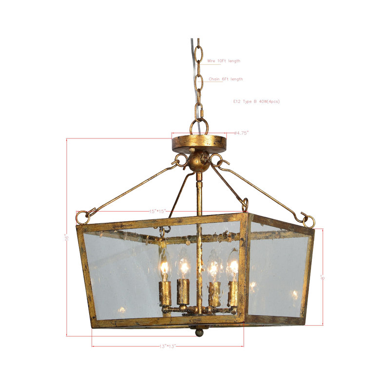 Cordon 4-Light 15" Semi Flush Mount Convertible Chandelier