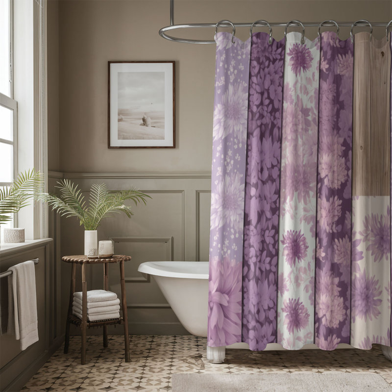 Lavender Vibes - Rideau de douche Premium, H 74 po x l 71 po