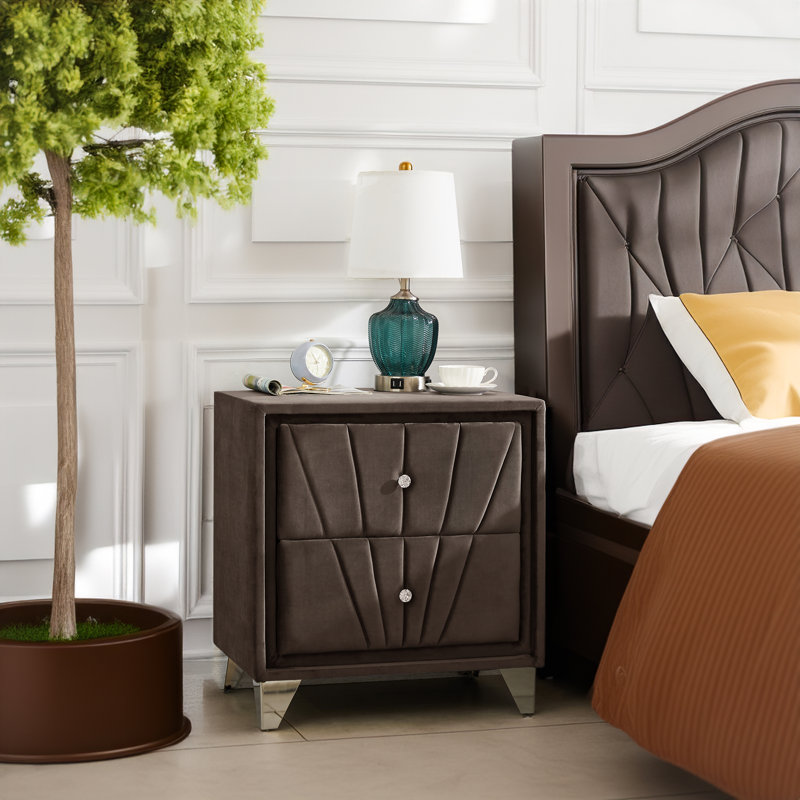 Table de chevet Juaria, Brun