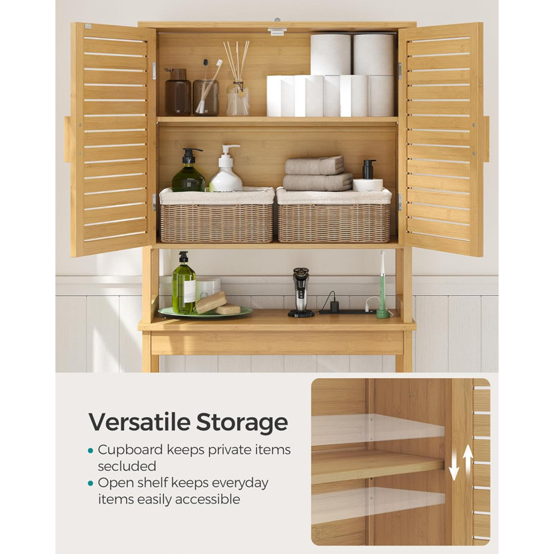 Armoire de rangement au-dessus de la toilette