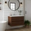 Meuble-lavabo mural de 32 pouces avec deux tiroirs et lavabo en céramique-44191453