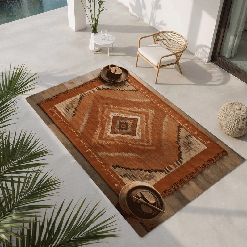 Adobe Charm Indoor And Outdoor Area Rug, Rectangle 1'6" x 2'6"