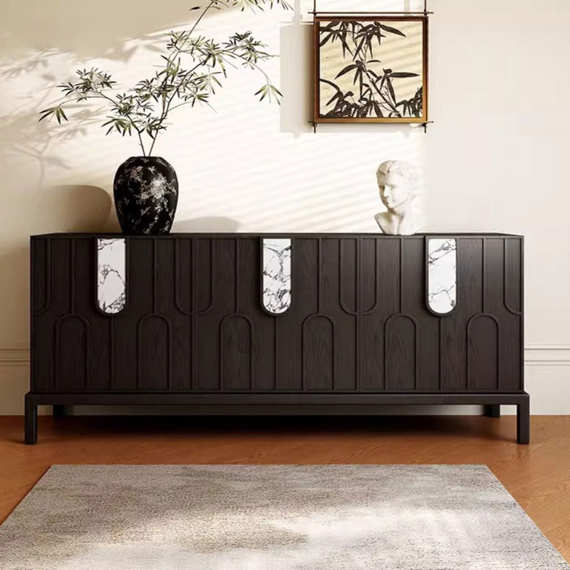 Buffet moderne, rétro et simple, Noir