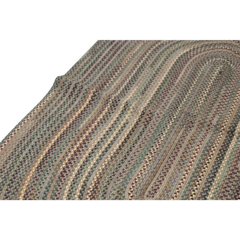 Hand Knotted Wool Area Rug in Green