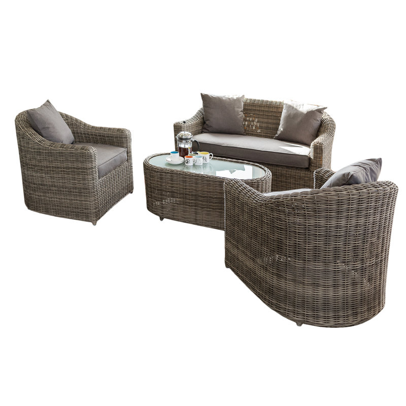 Bunbury Rattan Sofa Set, Natural