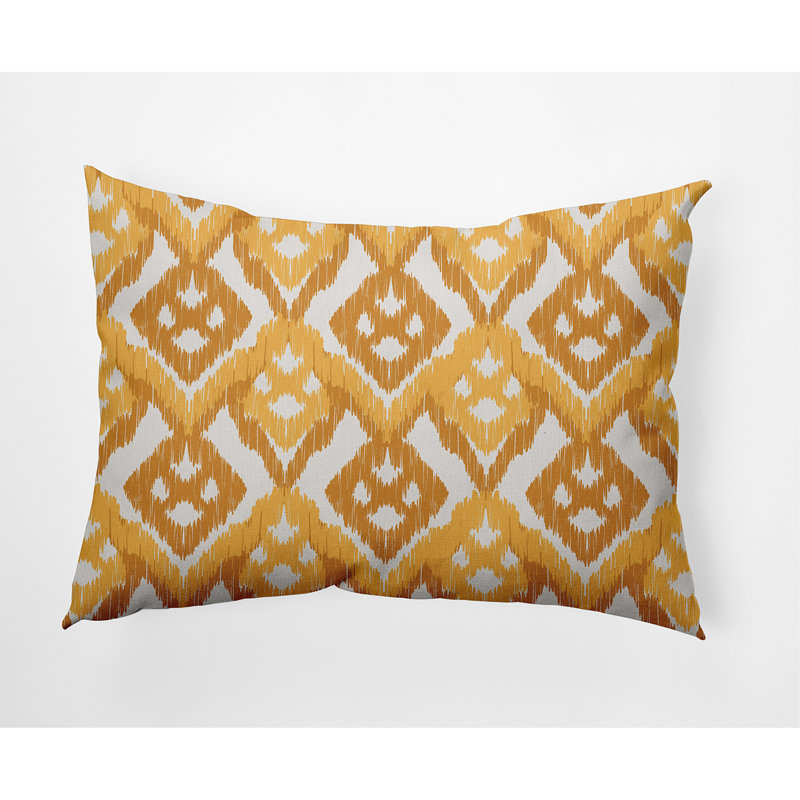 Happy Hippy Ikat Outdoor Reversible Throw Pillow