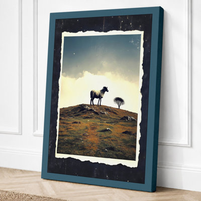 Solitary Elephant Rustic - Print