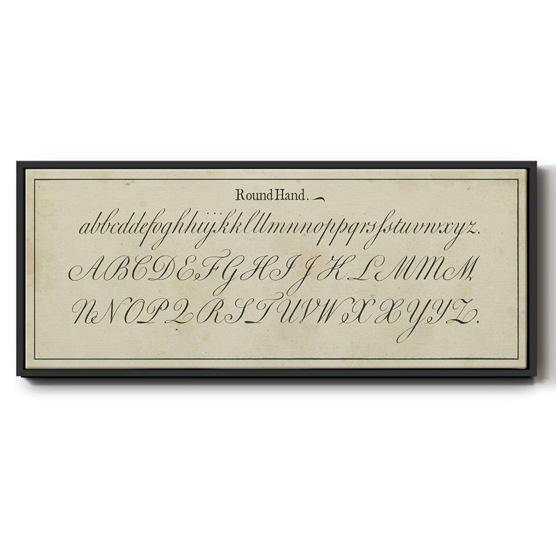 Manuscrit de l'échantillonneur IV - Toile encadrée, H 8 po x l 20 po