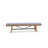 Truss Solid Wood/Wicker Outdoor Bench