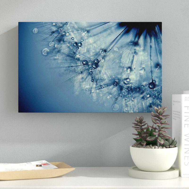 « blues », impression sur toile, H 11 po x l 14 po x P 0,5 po, Blanc, Cadre blanc
