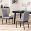 De 2 chaises de salle à manger de style Mid-Century, gris foncé, pieds évasés, ajoute un élément de style à la chaise grise moderne 2, avec un revêtement confortable