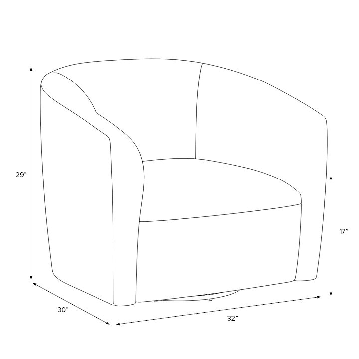 Fauteuil demi-tonneau Marita, Lin bleu marine classique