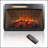 Electric Fireplace Insert, 26 Inch Infrared Quartz Heater with Wood Logs &amp; Vintage Brick | Vent Free | Tempered Glass+Sheet Metal+Plastic-237502857