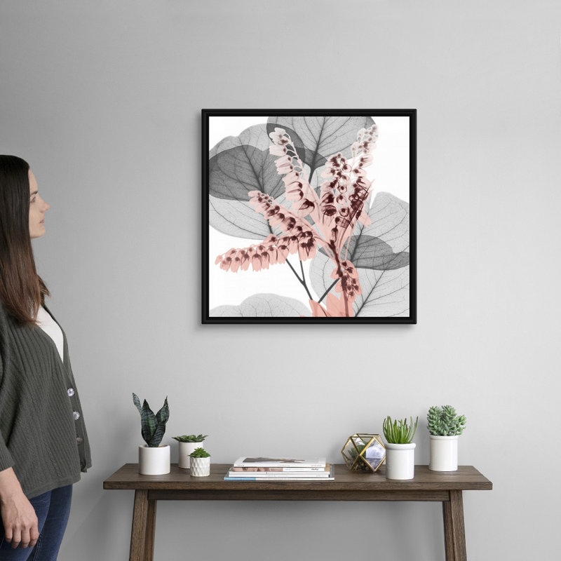 Reproduction d’art sur toile, "blush blush 1" par Albert Koetsier, Cadre noir, H 26 po x l 26 po x P 1,75 po
