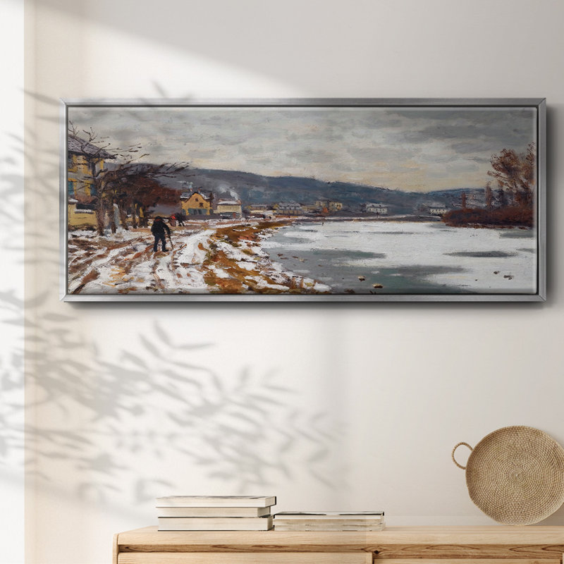 La seine à Bougival, 1869, reproduction d'art sur toile, H 20 po x l 50 po x P 1,5 po, Argent