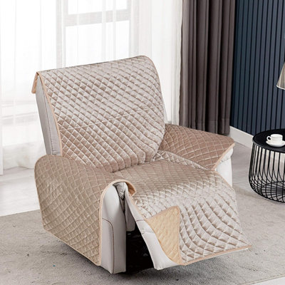 Velvet Antislip Large Recliner Slipcover (28-In)