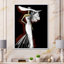 Blanc, blanc, mode, portrait de femme - œuvre d'art sur toile Glam